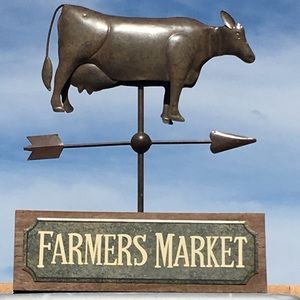 HOLIDAY Living Farmers Market Cow Weathervane-type Sign